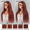 7x5 Perruque Sans Colle Couleur Brun-rouge La Plus Chaude Micro-nœuds Glueless Lisse - SHINE HAIR
