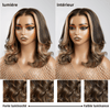 5x5 Glueless Layered Highlights Bob Perruque Sans Colle Body Wave