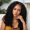 🔥4 In 1 Half Wig Adapté Aux Débutants Bouclée Birmane Demi-Perruque À Cordon Serrage Flexi-Fit 250% Densité