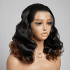 Volumineux Couleur Ombre Noir À Caramel 13×4 Dentelle Body Wave Perruque 300% Densité