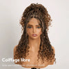 2 𝑭𝑶𝑹 €115🔥 Deux Styles À La Fois Perruque Tressée Bohème En Dentelle Intégrale Synthétique 300% Densité