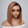 Séparation Libre Glueless 13×4 Bob Ombre Gingembre Lisse Perruque Sans Colle
