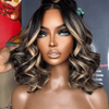 Glueless Couleur Blond Highlight 5x5 Capuchon Réglable Perruque Sans Colle Loose Wave