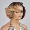 13x4 Glueless Couleur Blonde Ombre Couche Bob Perruque Sans Colle Ondulé