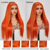 9x6 Glueless Attraction Du Regard Couleur Gingembre Perruque Sans Colle Lisse - SHINE HAIR