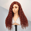 9x6 Glueless Les Plus Chauds Micro-nœuds Brun Rougeâtre Perruque Sans Colle Bouclé - SHINE HAIR