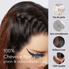 13x4 Glueless Couleur Marron Chocolaté Noir Mélangé Perruque Sans Colle Body Wave Deux Styles