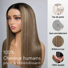 đ©đđ 1 đźđđ 1 đđđđđ„Chic Parisien Glueless 13x4 Ombre Highlight Perruque Sans Colle Lisse 250% DensitĂ©