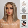 𝐋𝐚𝐬𝐭 𝟒 Glueless Couleur Blond Clair Bob 13x4 Perruque Sans Colle Ondulée Cheveux Humains