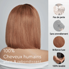 Séparation Libre Glueless 13×4 Bob Ombre Gingembre Lisse Perruque Sans Colle