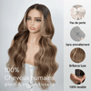 Style Charmant Glueless Luxe Couche 13x4 Highlight Perruque Sans Colle Ondulé 250% Densité