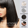 Pour Débutants 3x1 Dentelle Yaki Straight/Ondulé Bob Perruque Avec Frange 2 Styles