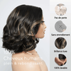 Tendance Glueless Couleur Noire Avec Reflets Blonds 7x4 Bob Ondulé Perruque Sans Colle