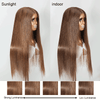 ๐ฉ๐๐ 1 ๐ฎ๐๐ 1 ๐ญ๐๐๐๐ฅ 13x4 Perruque Sans Colle Couleur Brun Chocolat Lisse Cheveux Humains