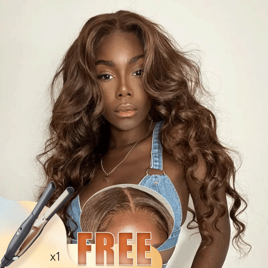 𝐋𝐚𝐬𝐭 𝟓 Glueless Couleur Brun Chocolat 9x6 Perruque Sans Colle Body Wave