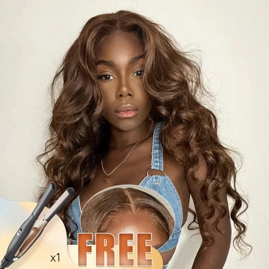 7x5 Glueless Glueless Wig Color Chocolate Brown Body Wave Human Hair