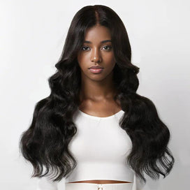 9x6 Couche Glueless Perruque Sans Colle Avec Frange Body Wave - SHINE HAIR