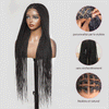 𝑩𝒖𝒚 1 𝑮𝒆𝒕 1 𝑭𝒓𝒆𝒆💥Perruque À Tresses En Boîte En Dentelle Intégrale Cheveux Synthétiques Qualité Supérieure 300% Densité