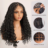2 𝑭𝑶𝑹 €115🔥 Deux Styles À La Fois Perruque Tressée Bohème En Dentelle Intégrale Synthétique 300% Densité