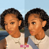 Crazy Deals🔥 3 Couleur Rebondissement Perruques Coupe Pixie 13×1 Dentelle Bouclé