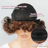 Duveteux Glueless Bob Boucles Highlight Marron Perruque Sans Colle Cheveux Humains - SHINE HAIR