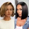 2 𝑭𝑶𝑹 €99🔥Doux Et Naturel Couche Highlight 13x2 Dentelle 300% Densité +2x6 Dentelle Bob Perruque