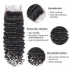 Faisceaux vague profonde avec fermeture extensions cheveux humains - SHINE HAIR