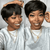 𝟑ᵉ 𝐩𝐞𝐫𝐫𝐮𝐪𝐮𝐞 𝐚̀ €𝟎,𝟏🔥Couche 7x4 Glueless Bob Perruque Sans Colle 10"+Glueless Pixie Perruque Straight Taille Modèle