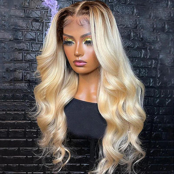 EOR blond pâle perruque avec franges fees longue perruque droite