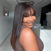 Glueless Mèches Brun Couleur 13x4/4x4 Perruque Sans Colle Cheveux Humains Lisse