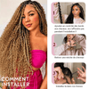 Extensions De Cheveux Humains Bouclés Profonds Couleur Blond Miel 27# Pour Tressage Bohème