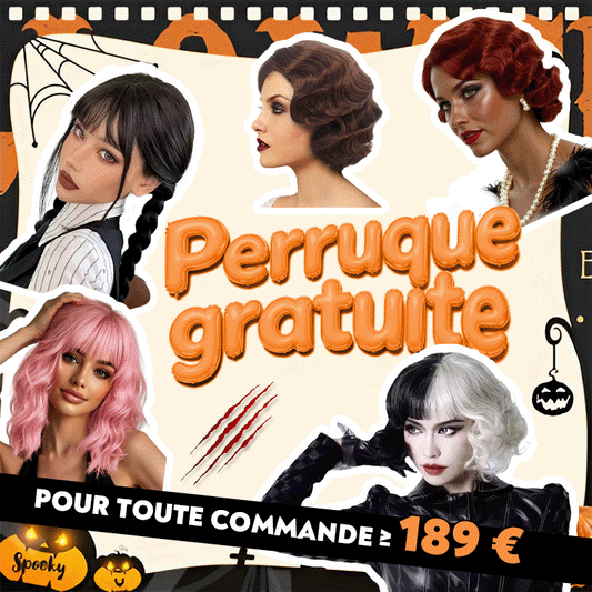 𝓗𝓪𝓵𝓵𝓸𝔀𝓮𝓮𝓷🎃𝐅𝐫𝐞𝐞 𝐖𝐢𝐠 Cheveux Synthétiques Pour Les Commandes Supérieures à 189 € (Du 1er au 7 octobre uniquement)
