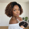 Glueless Volume de la Racine aux Pointes 5x5 Bob Court Bouclé Sans Colle Dégradé
