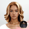 Glueless Conception Styliste Highlight 5x5 Bob Perruque Sans Colle Body Wave
