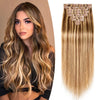 9 Pièces Extensions De Cheveux à Clipser 4/27 En Cheveux Naturels 125 g