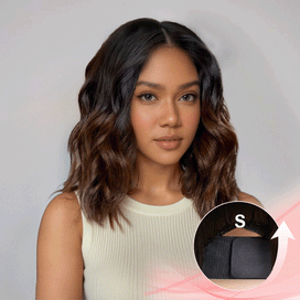 Magnifique Glueless Ombre Brun Bob Wear Go 5x5 Perruque Sans Colle Cheveux Humains Ondulé