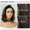 Bob Miel Balayage 7x4 Sans Colle Raie sur le Côté Définie Pose Instantanée Qualité Premium