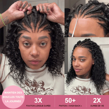 Short Bob Glueless Perruque Ready Braid Jerry Bouclé Bob 13x4 Perruque Sans Colle Pré Tressée
