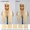 13x4 Dentelle Soyeux Perruque Sans Colle Couleur #613 Blonde Lisse
