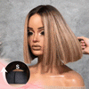 Glueless Couleur Ombré Blond Avec Des Reflets Bruns Bob Blunt 4x4 Perruque Sans Colle Lisse