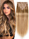 9 Pièces Extensions De Cheveux à Clipser 4/27 En Cheveux Naturels 125 g