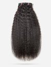 9 Pièces Kinky Straight Extensions De Cheveux à Clipser Noir En Cheveux Naturels 125g