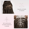 Perruque Tressée Bohème Ombre Brun En Dentelle Intégrale Avec Cheveux Bébé Synthétique 300% Densité