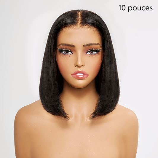 Glueless Bob Perruque Sans Colle Wear Go Cheveux Humains 4x4 9x6 13x4 Lisse