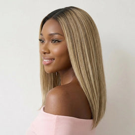 Glueless Pré-épilé Couleur Mèches Blondes Ombré 5x5 Bob Perruque Sans Colle Lisse