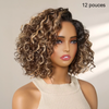 Glueless Couleur Mèches Blondes & Noir Naturel 5x5 Wear Go Perruque Sans Colle Bouclé