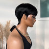 Coupe Pixie Vintage Chic Cheveux Naturels Frange Pleine Et Favoris Dessinés