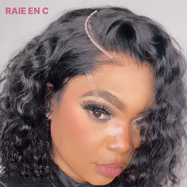 Deep Wave 5x5 Dentelle HD Bob Perruque Courte Ondulations Profondes