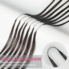 Volume de la Racine aux Pointes Extensions De Au Crochet Pré-séparées En Plumes Lisses Et Soyeuses