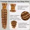 Extensions De Cheveux Humains Bouclés Profonds Couleur Blond Miel 27# Pour Tressage Bohème